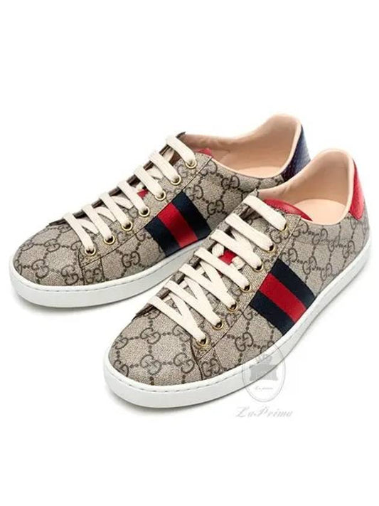 Ace GG Low Top Sneakers Ebony Beige - GUCCI - BALAAN 2