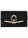 Gancini Key Holder Black - SALVATORE FERRAGAMO - BALAAN 3