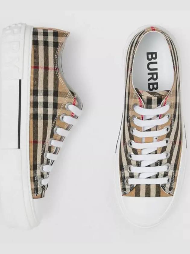 Vintage Check Cotton Sneakers Archive Beige - BURBERRY - BALAAN 3