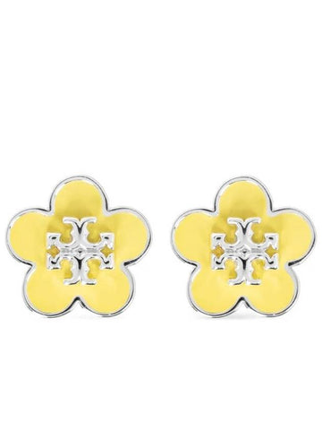 Kira Flower Stud Earrings Yellow - TORY BURCH - BALAAN 1