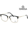 Glasses frame OM5026 001 classic low gold rim half horn rim - OMEGA - BALAAN 1