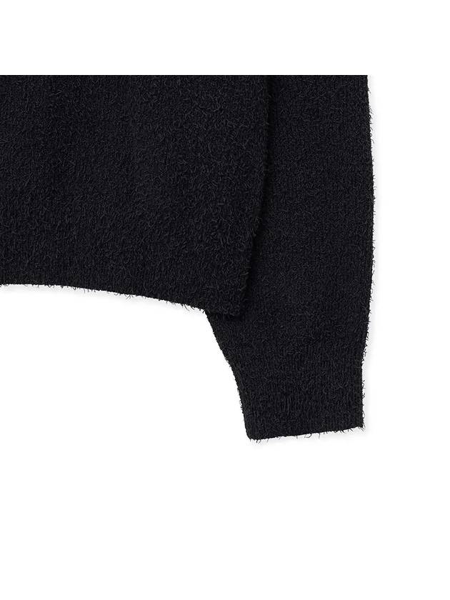 Loose fit boucle knit black - NOIRER - BALAAN 5