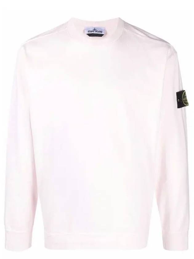 Wappen Patch Garment Dyed Heavy Cotton Sweatshirt Rose - STONE ISLAND - BALAAN 2