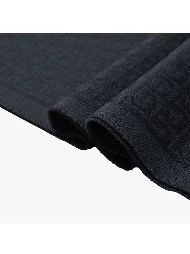 Gancini Wool Muffler Black Charcoal - SALVATORE FERRAGAMO - BALAAN 4