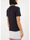 Cotton Mrs Tom Kite Embroidery Short Sleeve T-Shirt Navy - THOM BROWNE - BALAAN 6