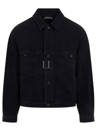 pocket button cotton denim jacket navy - LEMAIRE - BALAAN 2