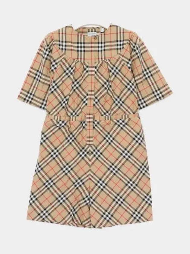 Kids Vintage Check Jumpsuit Beige - BURBERRY - BALAAN 2