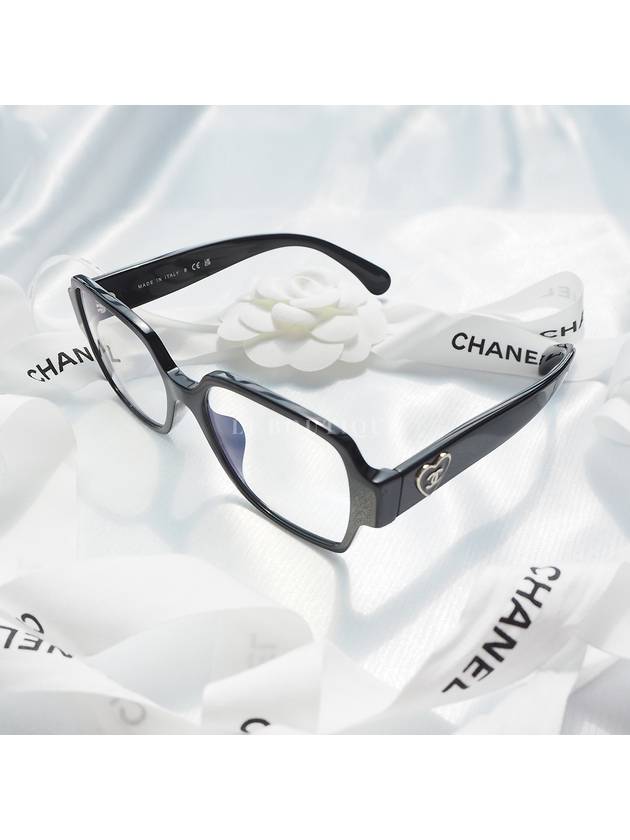 Eyewear CC Logo in Heart Square Eyeglasses Black - CHANEL - BALAAN 2