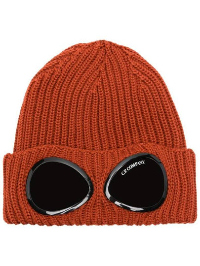 Extra Fine Merino Wool Goggle Beanie Bombay Brown - CP COMPANY - BALAAN 2