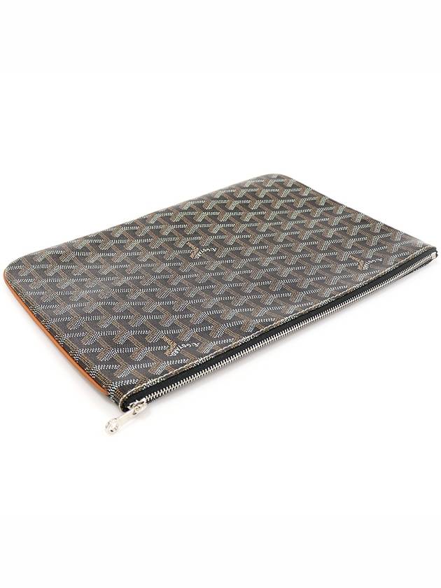 APMSENAT2 MM Black Tan Goyadin Canvas Senna Clutch - GOYARD - BALAAN 3