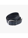 Horseshoe Buckle Business Line Leather Belt Navy - MONTBLANC - BALAAN 3