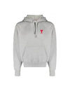 Small Heart Logo Hoodie Grey - AMI - BALAAN 1