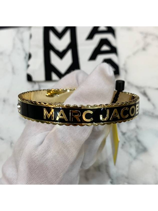 The Medallion Large Bangle Bracelet Black - MARC JACOBS - BALAAN 7