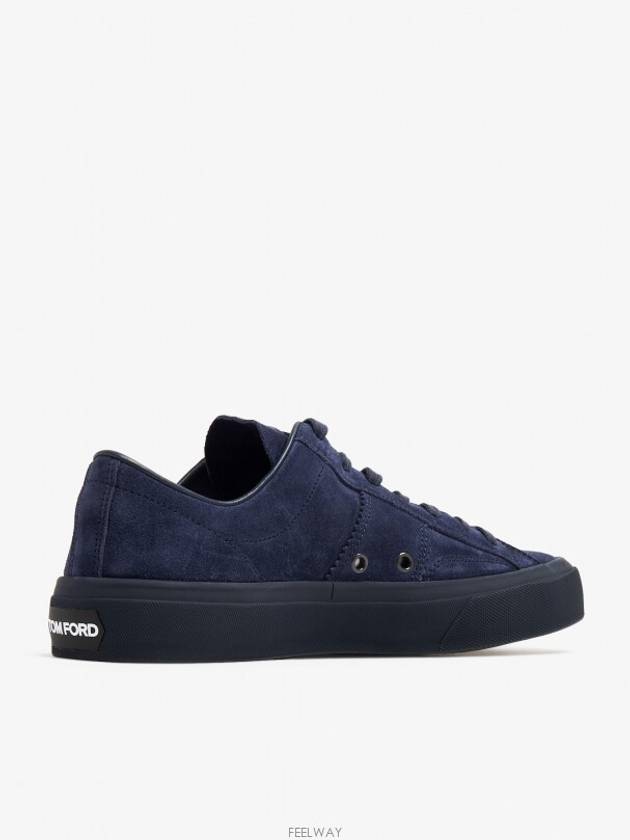 Cambridge Suede Lace-Up Low Top Sneakers Navy - TOM FORD - BALAAN 6