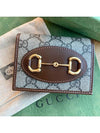 Horsebit 1955 Bifold Card Wallet Brown - GUCCI - BALAAN 3