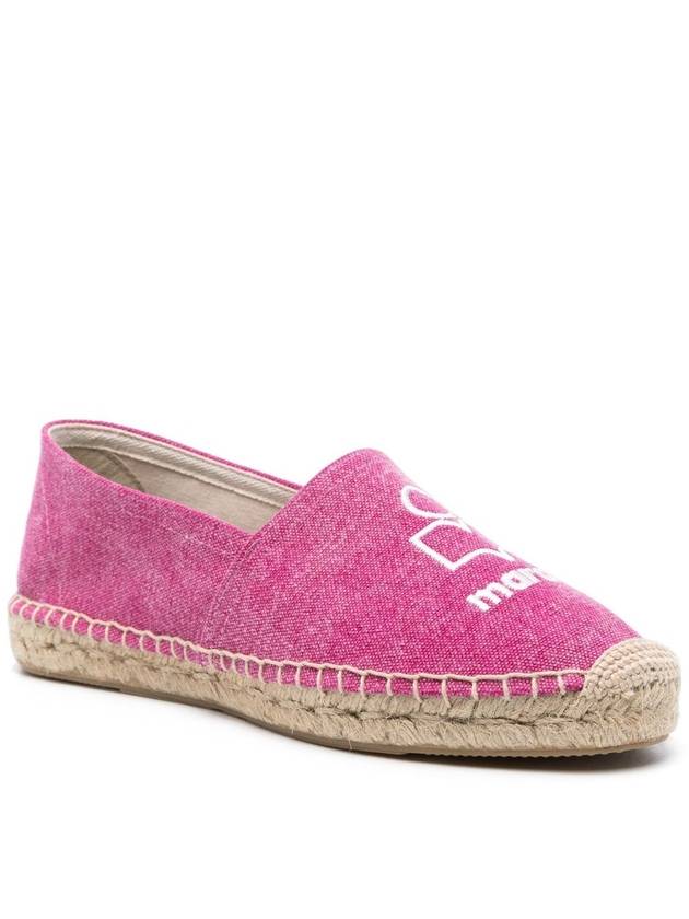 Canae Embroidered Logo Canvas Espadrilles Pink - ISABEL MARANT - BALAAN 2