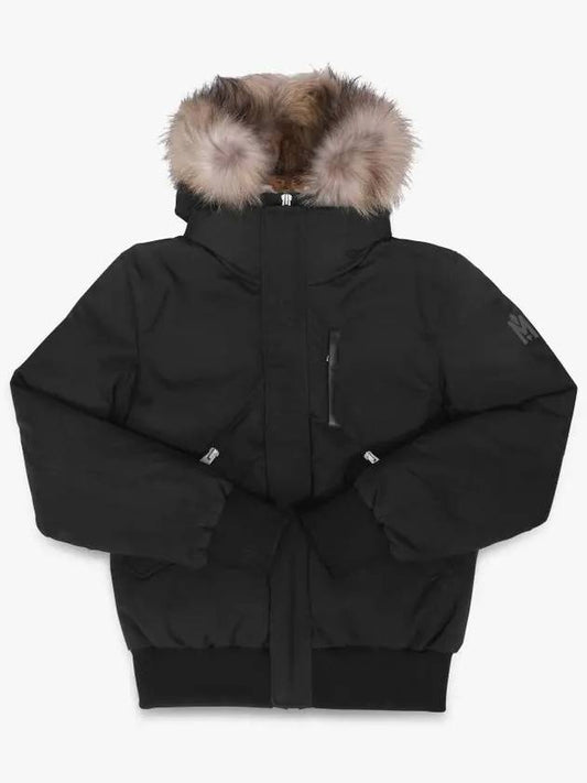 Dixon Nordic Tech Down Natural Fur Bomber Jacket Black - MACKAGE - BALAAN 2