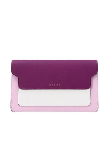 Trunk Saffiano Cross Bag Purple - MARNI - BALAAN 1