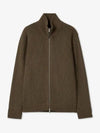 Stitch Knit High Neck Full Zip Up Cardigan Olive - MAISON MARGIELA - BALAAN 2