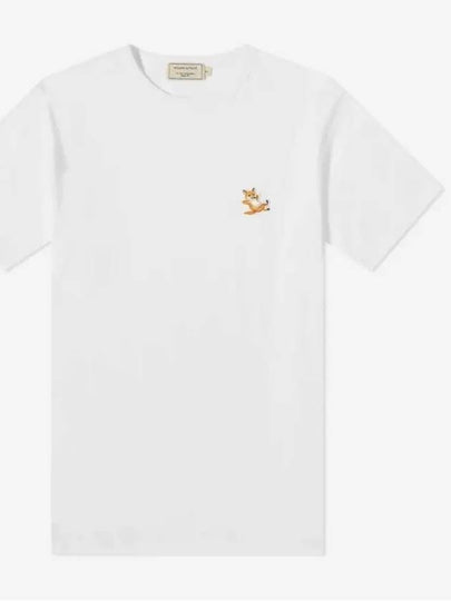 Chillax Fox Patch Classic Short Sleeve T-Shirt White - MAISON KITSUNE - BALAAN 2