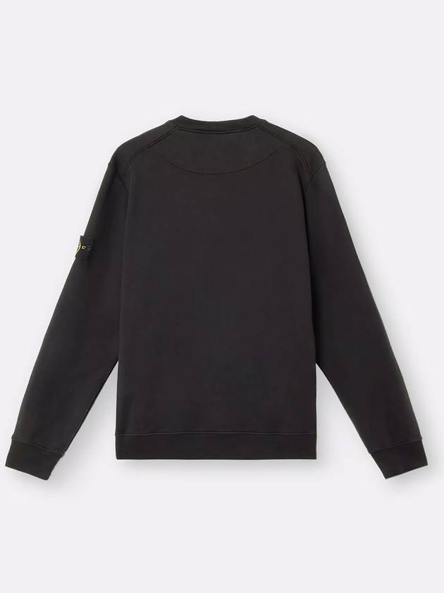 6100044 Organic Cotton Fleece Sweatshirt Black - STONE ISLAND - BALAAN 3