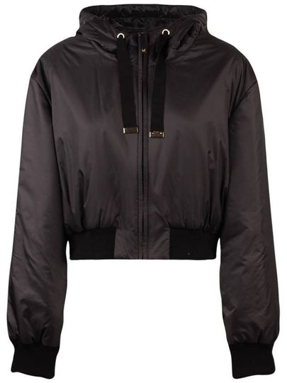 Cube Cool Crop Hooded Jacket Black - MAX MARA - BALAAN 2