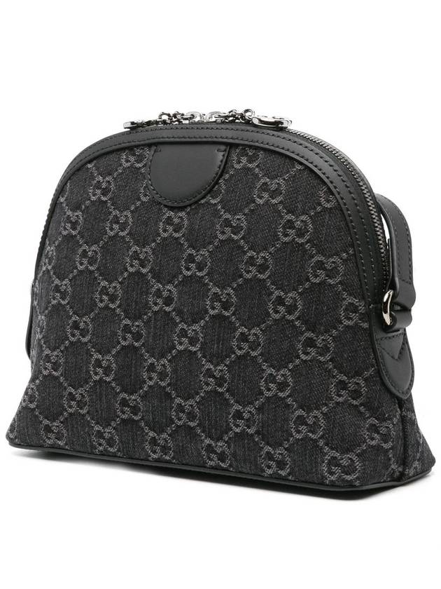 Small Denim GG Ophidia Shoulder Bag Black Grey - GUCCI - BALAAN 3