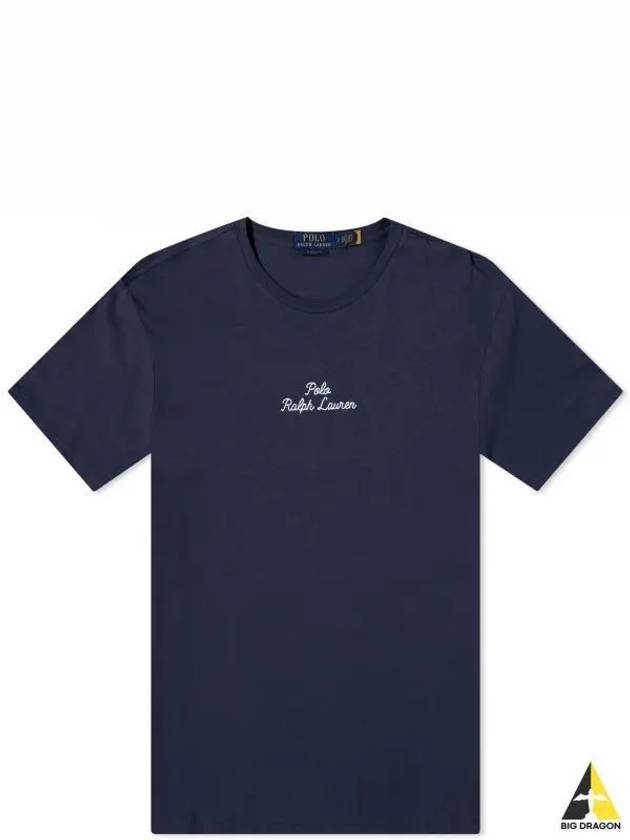 Embroidered Logo Cotton Short Sleeve T-shirt Navy - POLO RALPH LAUREN - BALAAN 2