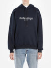 Embroidered Logo Hoodie Navy - BALENCIAGA - BALAAN 3