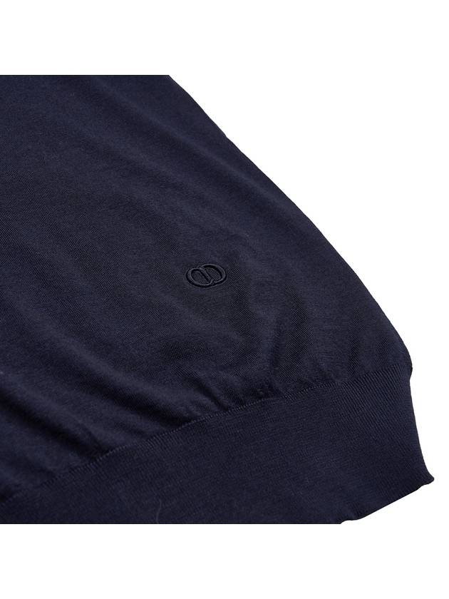 CD Icon Signature Cashmere Jersey Knit Top Navy - DIOR - BALAAN 5