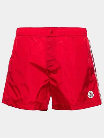 Men s logo patch shorts swim pants red 2C00007 53326 455 - MONCLER - BALAAN 1