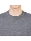 Men's Icon Striped Wool Long Sleeve T-Shirt Grey - BURBERRY - BALAAN 7