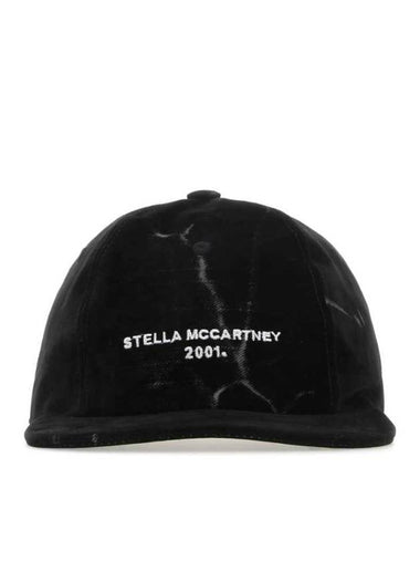 BLACK Black velvet baseball cap 570194WP0120 1000 - STELLA MCCARTNEY - BALAAN 1