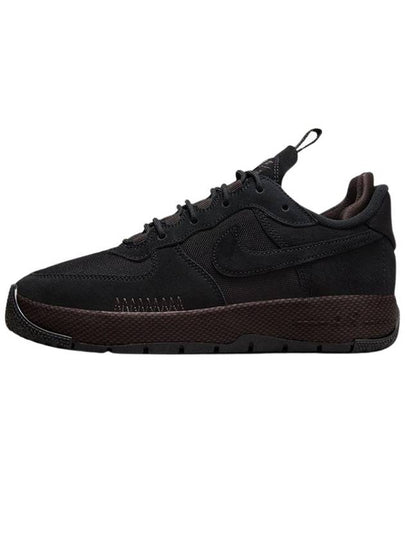 Air Force 1 Wild Low Top Sneakers Black - NIKE - BALAAN 2