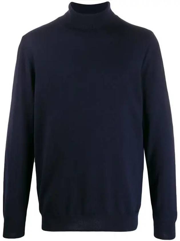 Men's Long Sleeve Wool Turtleneck Navy - A.P.C. - BALAAN 2