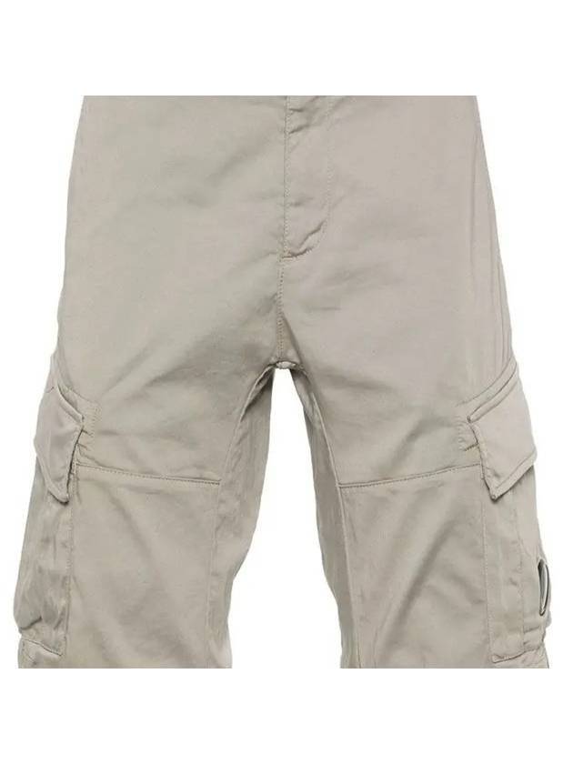 Stretch Satin Cargo Shorts Grey - CP COMPANY - BALAAN 1