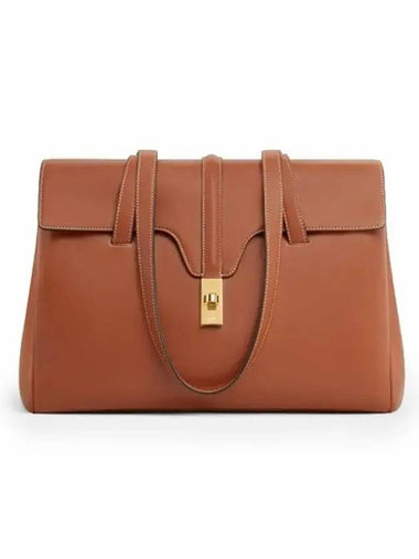 Soft 16 Smooth Calfskin Medium Shoulder Bag Tan - CELINE - BALAAN 1