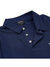 Austin Embroidery Logo Polo Shirt Blue - A.P.C. - BALAAN 6