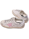 Women's Superstar Silver Heel Tab Pink Star Low Top Sneakers White - GOLDEN GOOSE - BALAAN 6