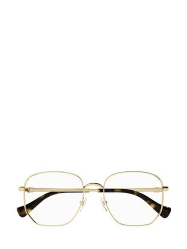 Square Frame Glasses Gold - GUCCI - BALAAN 1