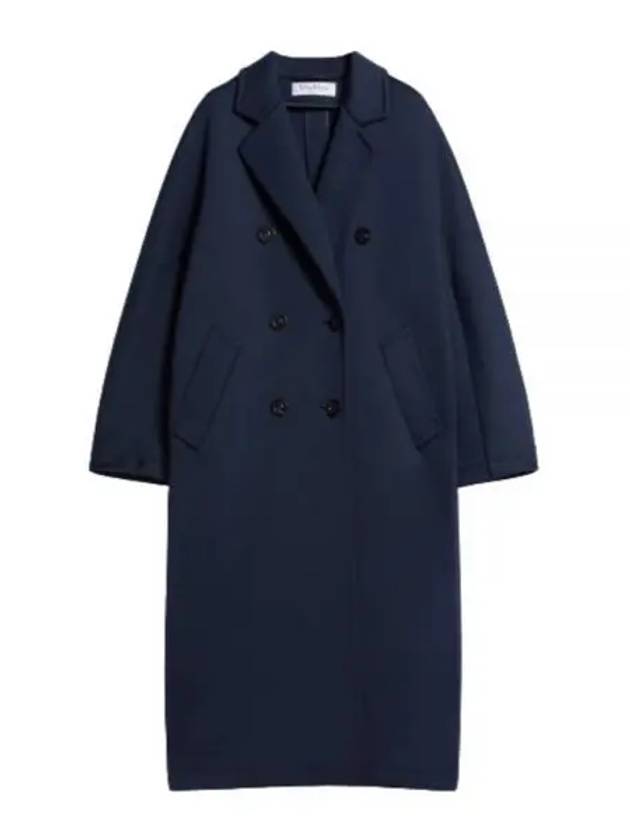 Madame Jersey Cotton Double Coat Navy - MAX MARA - BALAAN 2