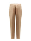 Drawstring Pleated Tapered Straight Pants Beige - BRUNELLO CUCINELLI - BALAAN 3