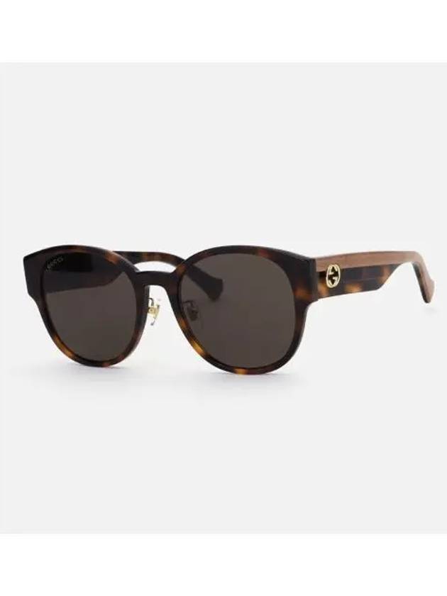 Eyewear Interlocking G Round Frame Sunglasses Havana - GUCCI - BALAAN 1