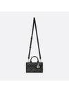 Macrocannage Calfskin Strap Mini Book Tote Bag Black - DIOR - BALAAN 6