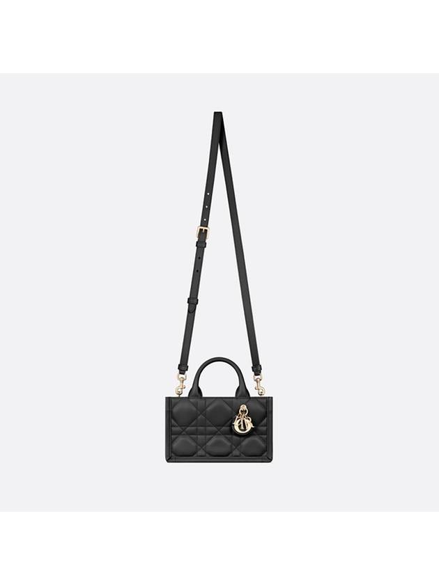 Macrocannage Calfskin Strap Mini Book Tote Bag Black - DIOR - BALAAN 6