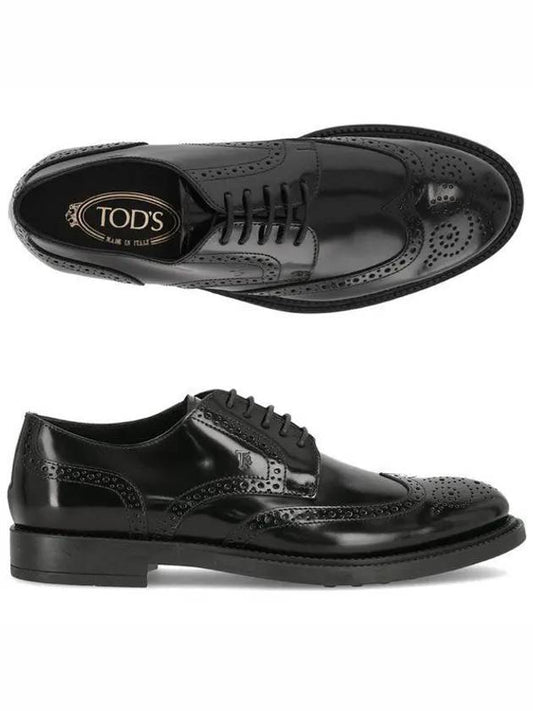 Leather Lace-Up Brogue Black - TOD'S - BALAAN 2