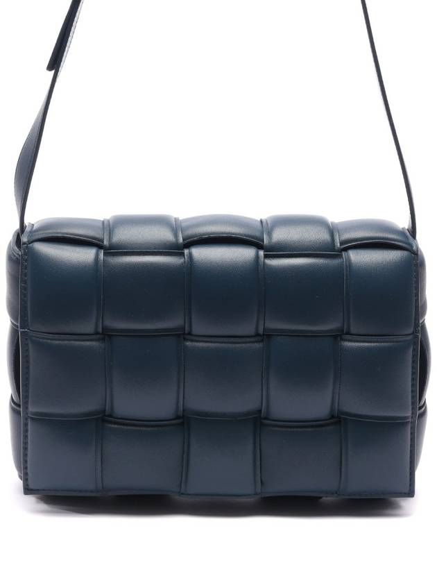 Gold Padded Cassette Cross Bag Deep Blue - BOTTEGA VENETA - BALAAN 3