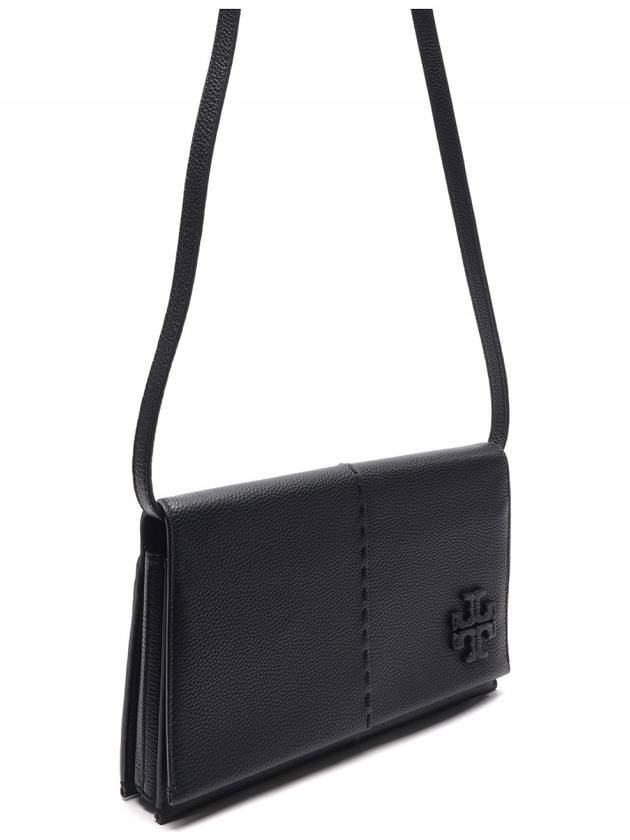 McGraw Leather Cross Bag Black - TORY BURCH - BALAAN 4