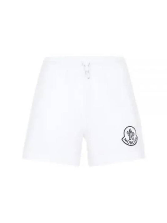 Women's Logo Cotton Shorts White - MONCLER - BALAAN 2