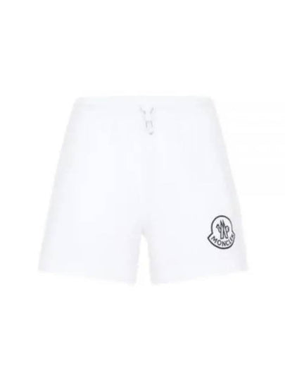 Women's Logo Print Track Shorts White - MONCLER - BALAAN 2